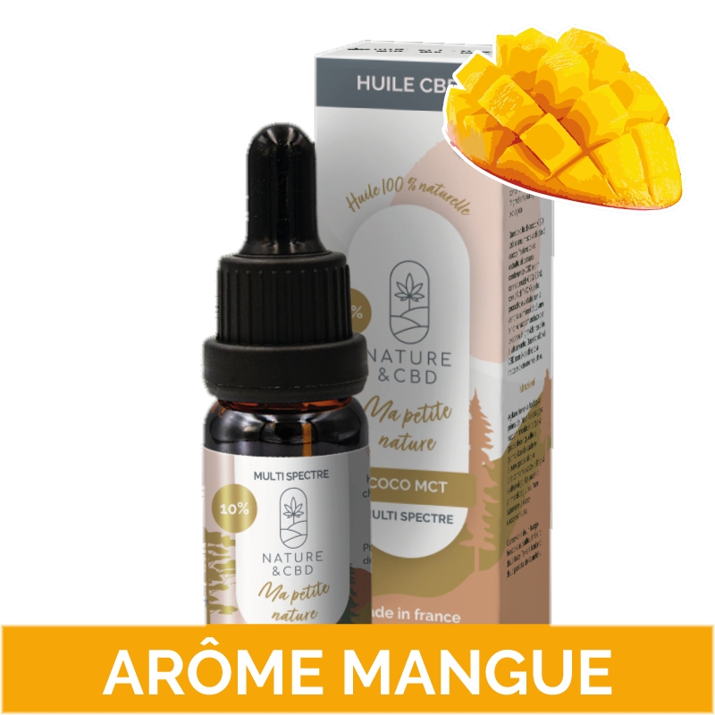 Huile CBD saveur mangue 1000 mg 10ml -NATURE ET CBD-