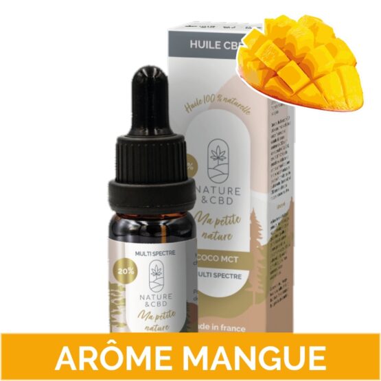 Huile CBD saveur mangue 2000 mg 10ml -NATURE ET CBD-
