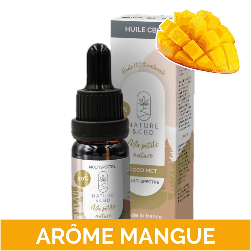Huile CBD saveur mangue 2000 mg 10ml -NATURE ET CBD-