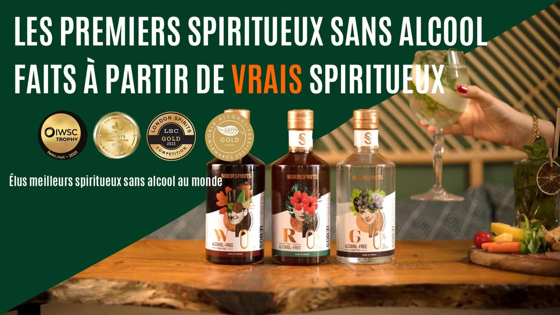 spiritueux sans alcool sorber spirits disponible à Lille, Mouvaux : rhum sans alcool whisky sans alcool, gin sans alcool