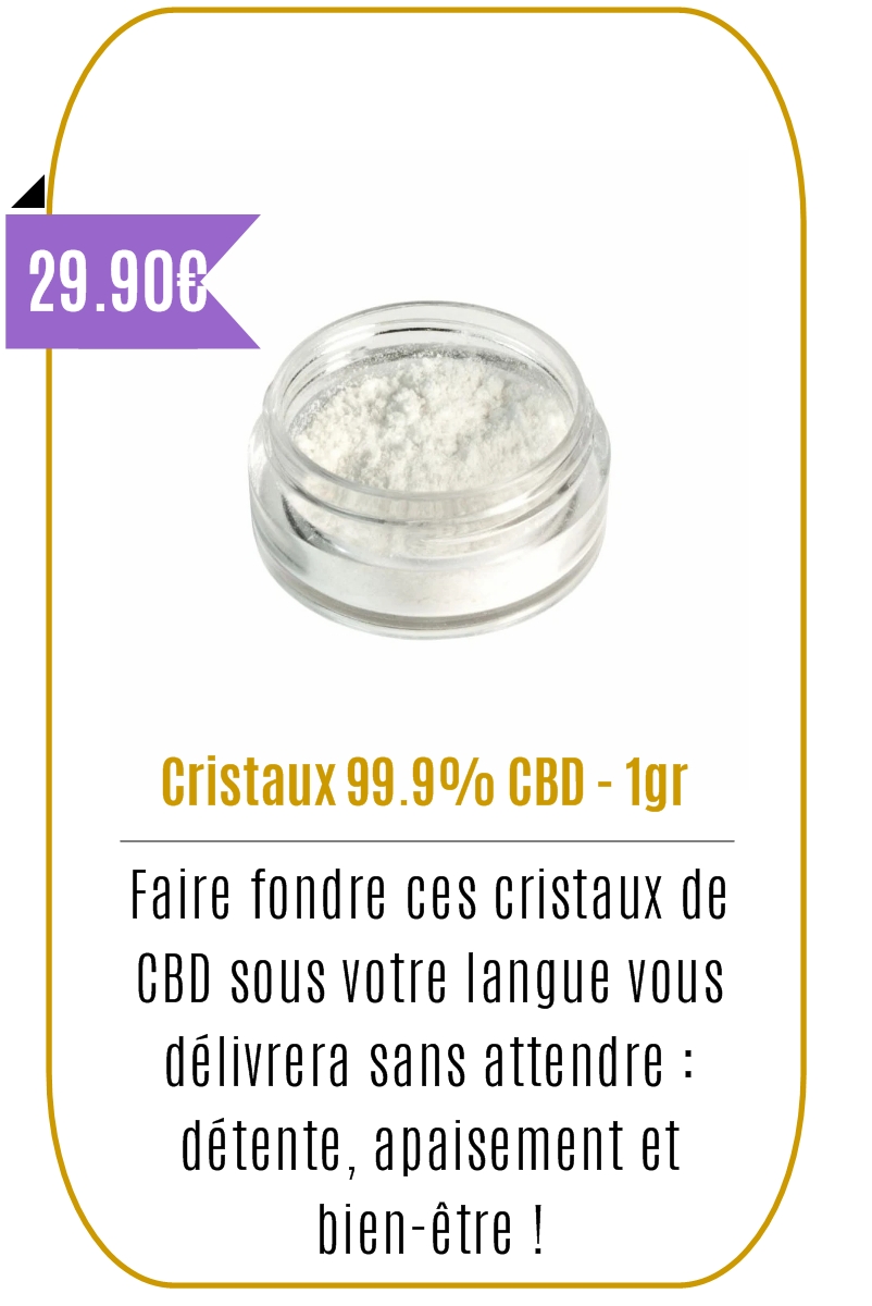 Boutique CBD -Cristaux 99.9% CBD - 1gr - -Mouvaux