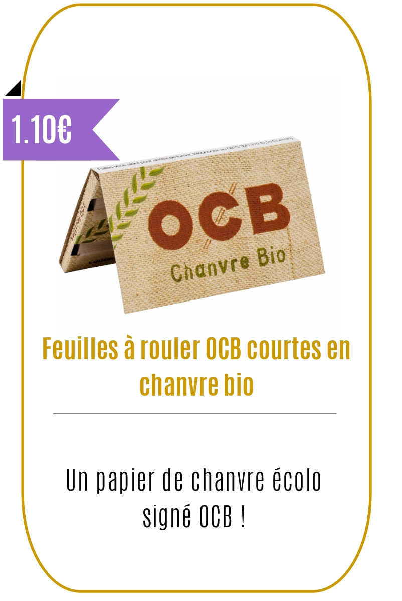 Boutique CBD -Feuilles à rouler OCB courtes en chanvre bio - Mouvaux