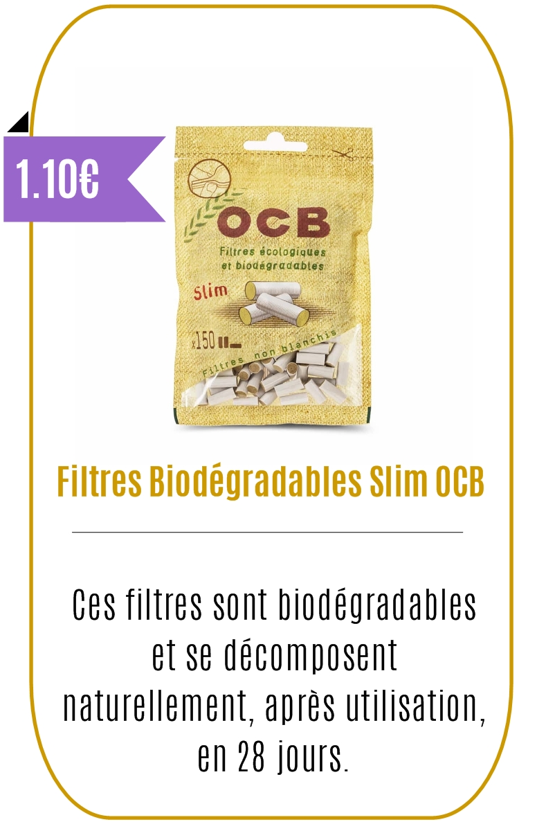 Boutique CBD -Filtres Biodégradables Slim OCB - Mouvaux