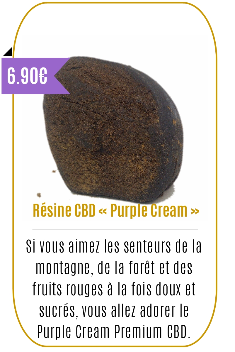 Boutique CBD -Résine CBD « Purple Cream » -Mouvaux