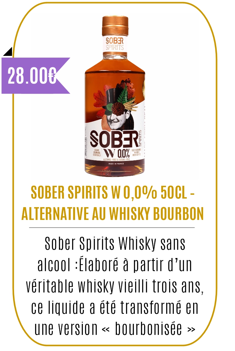 Boutique CBD -SOBER SPIRITS W 0,0% 50CL – ALTERNATIVE AU WHISKY BOURBON - Mouvaux