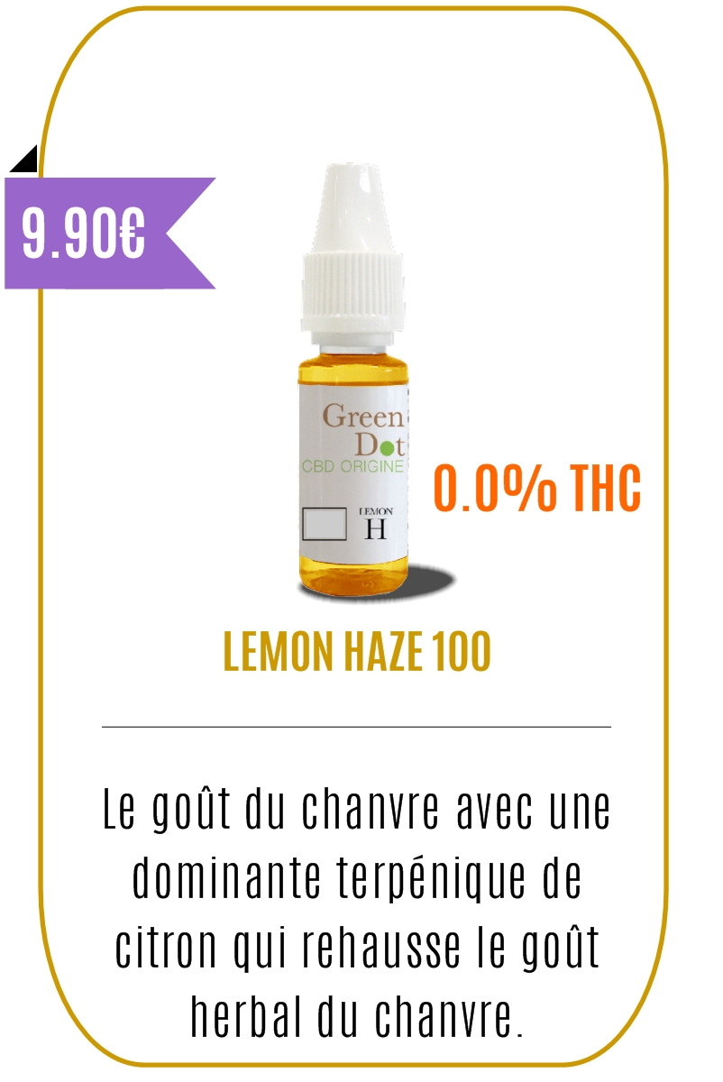 eliquide cbd lemon haze green dot 100