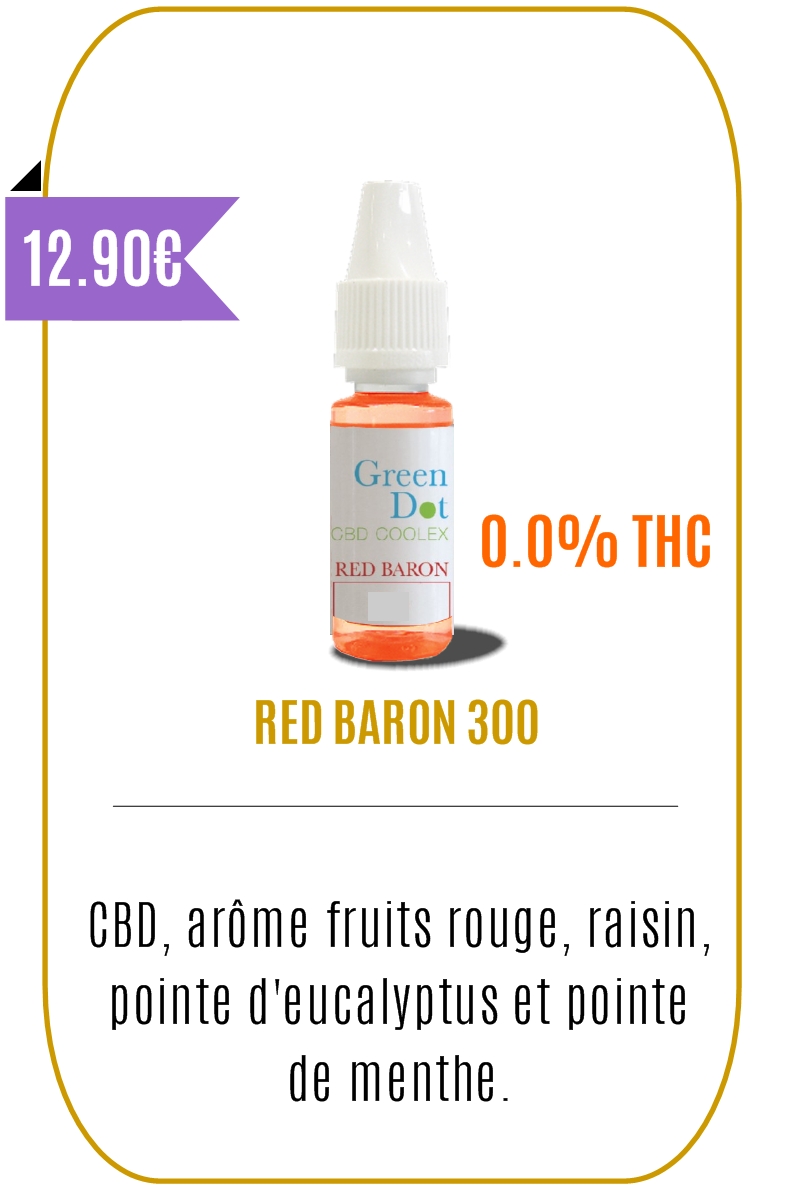 eliquide cbd red baron green dot 300