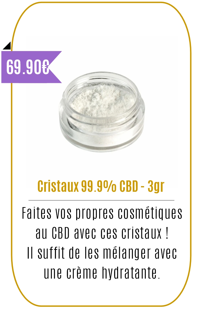 Boutique CBD -Cristaux 99.9% CBD -3gr - -Mouvaux