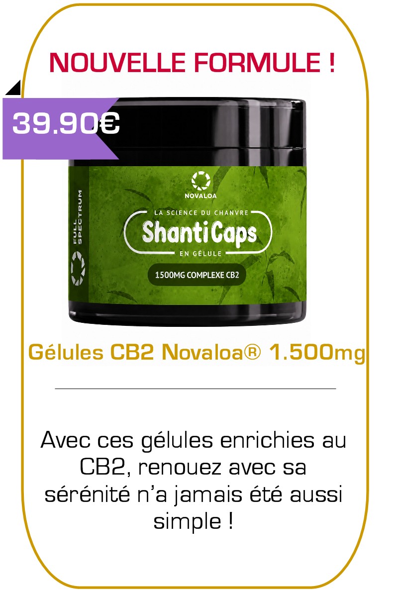 Boutique CBD -Gélules CB2 Novaloa - 1.500mg - Mouvaux