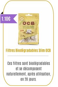 Boutique CBD -Filtres Biodégradables Slim OCB - Mouvaux