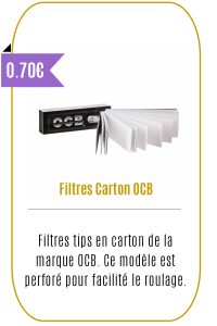 Boutique CBD -Filtres Carton OCB - Mouvaux