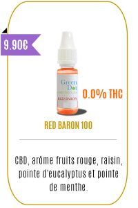 eliquide cbd red baron green dot 100